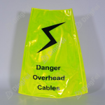 Traffic Cone Collars - Danger Overhead Cables Traffic Cone Sleeve